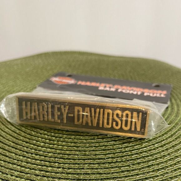Harley Davidson Bar Font Pull Antique Brass NWT - Picture 4 of 8